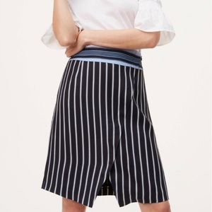 NWT | LOFT | Mixed Stripe Wrap Skirt